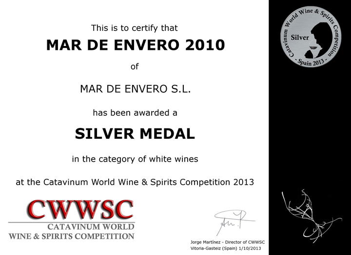 Mar de Envero: Medalla de Plata en la CWWSC 2013